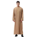 Mens Classic Gold Embroidered Emirati Thobe Jubbah