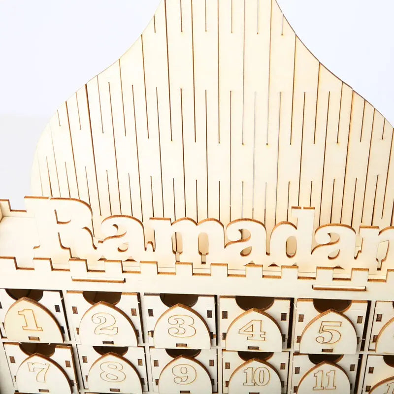Ramadan DIY Wooden Advent Countdown Calender for Kids