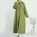 Linen Open Abaya Cardigan