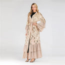Sara Sequin Open Abaya Maxi Dress