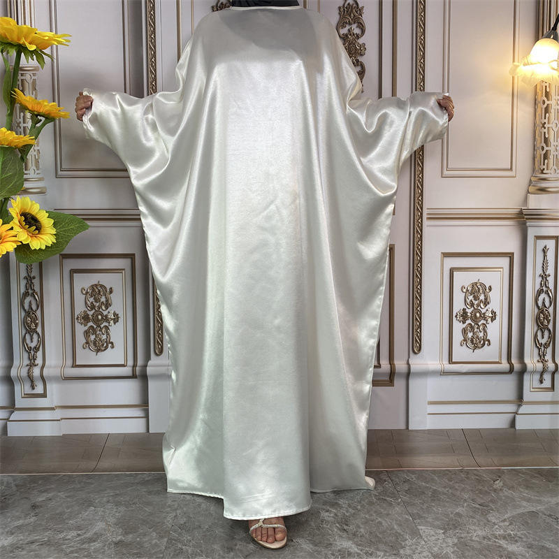 butterfly abaya dress Jahari Shiny Batwing Sleeve Maxi 774-Light Blue, Light Blue / 1 / with hijab Flowing Silhouette Stunning Butterfly Abaya Try-On Experience