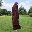 Simple Cuff Jilbab Skirt Set (2-Piece Set)