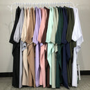 Simple Cuff Jilbab Abaya Khimar Set (2-Piece Set)