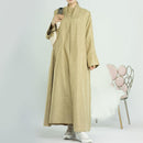 Linen Open Abaya Cardigan