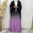 Ombre Butterfly Sleeve Open Abaya