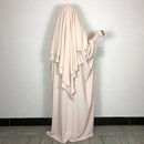 Butterfly Ruffle Crepe Abaya and Khimar Set (2-Piece Set)