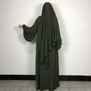 Butterfly Jilbab Abaya Khimar Crepe Set (2-Piece Set)