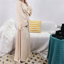 Maya Flowy Satin Abaya
