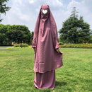 Simple Cuff Jilbab Skirt Set (2-Piece Set)