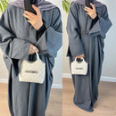Sparkly Winter Open Abaya Maxi Jacket
