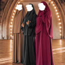 Ruffle Cuff Dress and Khimar Set (2-piece)