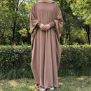 Butterfly Cinched Maxi Abaya Dress