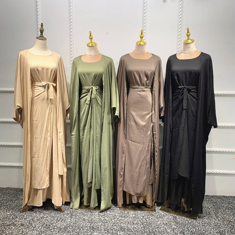 Forest Waist Wrap Dress Set (3 -Piece Set)