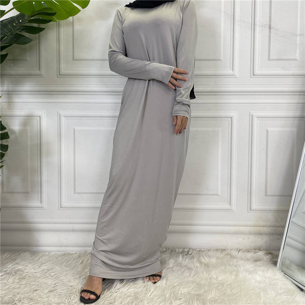 ASHER FASHION Adjustable Spaghetti Strap Full Slip Dresses for Women (Gray  XS) : Buy Online at Best Price in KSA - Souq is now : Fashion
