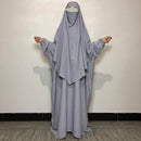 Simple Cuff Jilbab Abaya Khimar Set (2-Piece Set)
