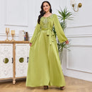 Sahra Satin Floral Bead and Pearl Dress