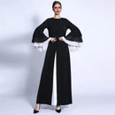 Carine Chiffon Layered Wide Sleeve Open Abaya Dress