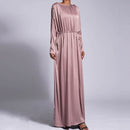 Dahlia Waist Ruched Satin Maxi Dress