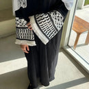 Palestinian Keffiyah Embroidered Open Abaya Cardigan