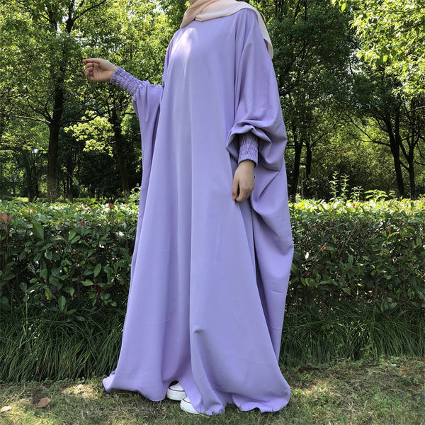 Butterfly Cinched Maxi Abaya Dress