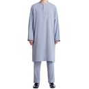 Mens Classic Buttoned Two Piece Kurta Qamis Set