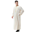 Mens Classic Gold Embroidered Emirati Thobe Jubbah