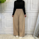 Wide-Legged Pleated Trousers