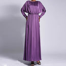 Dahlia Waist Ruched Satin Maxi Dress