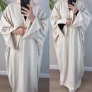 Sparkly Winter Open Abaya Maxi Jacket