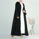 Sparkly Rhinestone Front Open Abaya