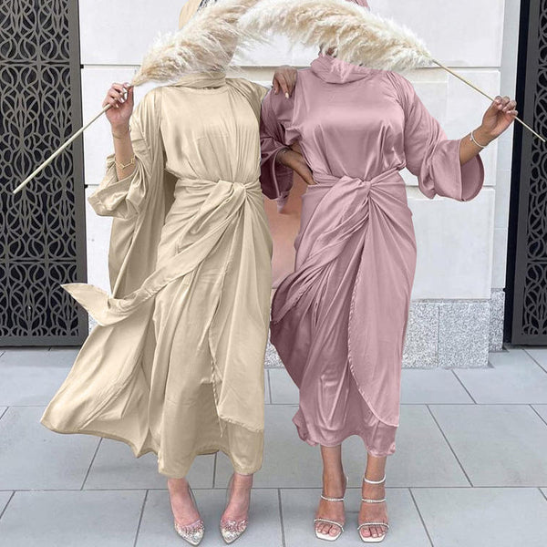 Kuwait Luxury Wrap 3-Piece Abaya Set