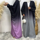 Ombre Butterfly Sleeve Open Abaya