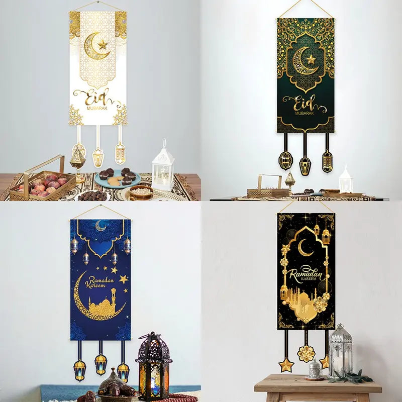 Eid & Ramadan Mubarak Hanging Door Banners