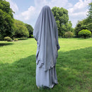 Simple Cuff Jilbab Skirt Set (2-Piece Set)