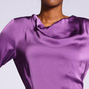 Zahra Satin Long Sleeve Maxi Slip Dress