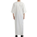 Mens Luxury Satin Embroidered Emirati Thobe
