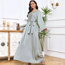 Sahra Satin Floral Bead and Pearl Dress