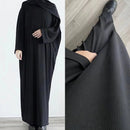 Fall Oversized Ribbed Wool Maxi Abaya Dress