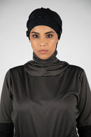 women's black full coverage workout undercap