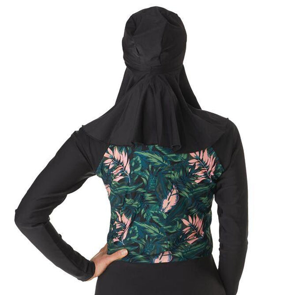 Backview women's Swim Hijab black