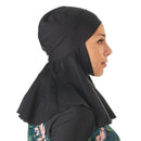 Sideview women's Swim Hijab black