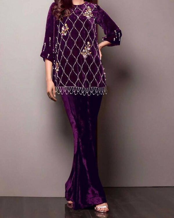 Velvet 3pc Set Pakistani Dress