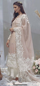 Presenting The New Eid Pakistani Collections..Pink and white is a color which can never go wrong!