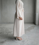 Ecru 2 Piece Abaya
