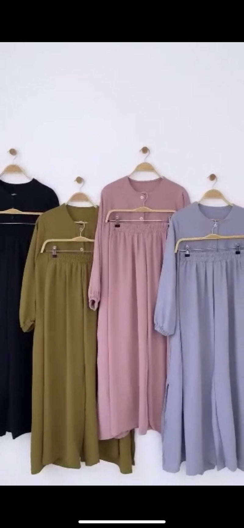 Samarah Coord Set Long Tunic 6 colors + free hijab
