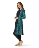 Forest zip thru swim dress SPF50+