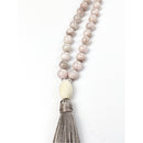 Kunzite Tassel Tasbih | Women's Islamic Prayer Beads, 99 Beads