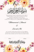 The Floral Arch Contract is a custom bespoke nikkah or anniversary contract.