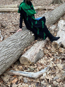 Maskan Green and Black Long Double Sided Scarf