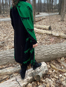 Maskan Green and Black Long Double Sided Scarf